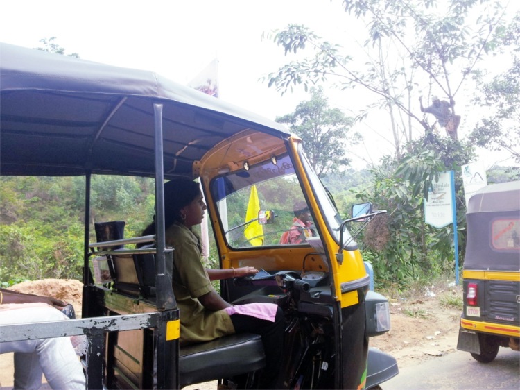 Traffic in the village of Anachal
