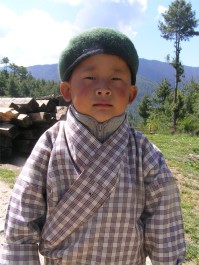 Village boy, somewhere near Ura, Bhutan