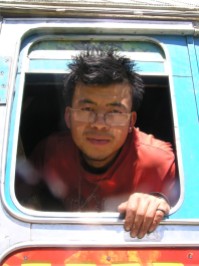 Truck driver, somewhere near Ura, Bhutan