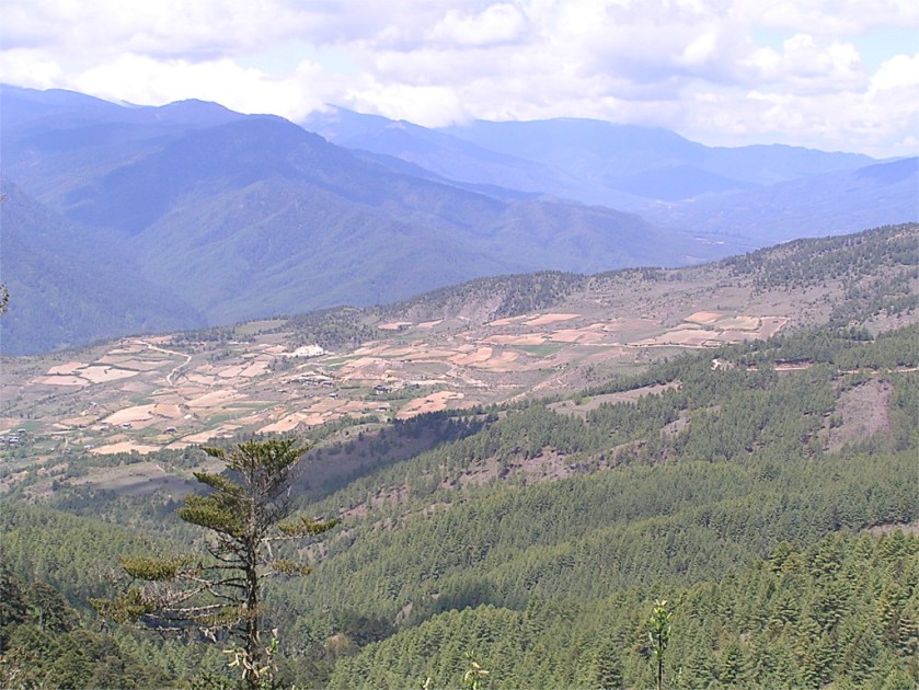 View of Ura valley, Bhutan